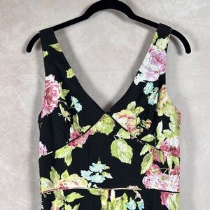 Mica Floral Dress Y2K Babydoll 100% Linen Flowy Romantic Cottagecore Garden Wm 8